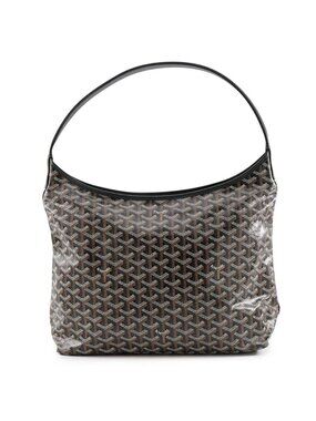 Goyard Shoulder Bag Boheme Hobo Leather Black